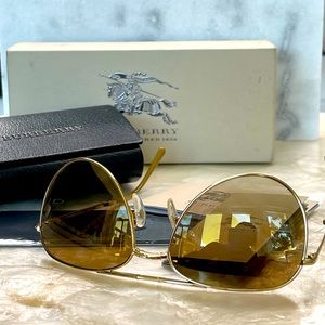 Burberry B3071 Folding Fashion Aviator Sunglasses